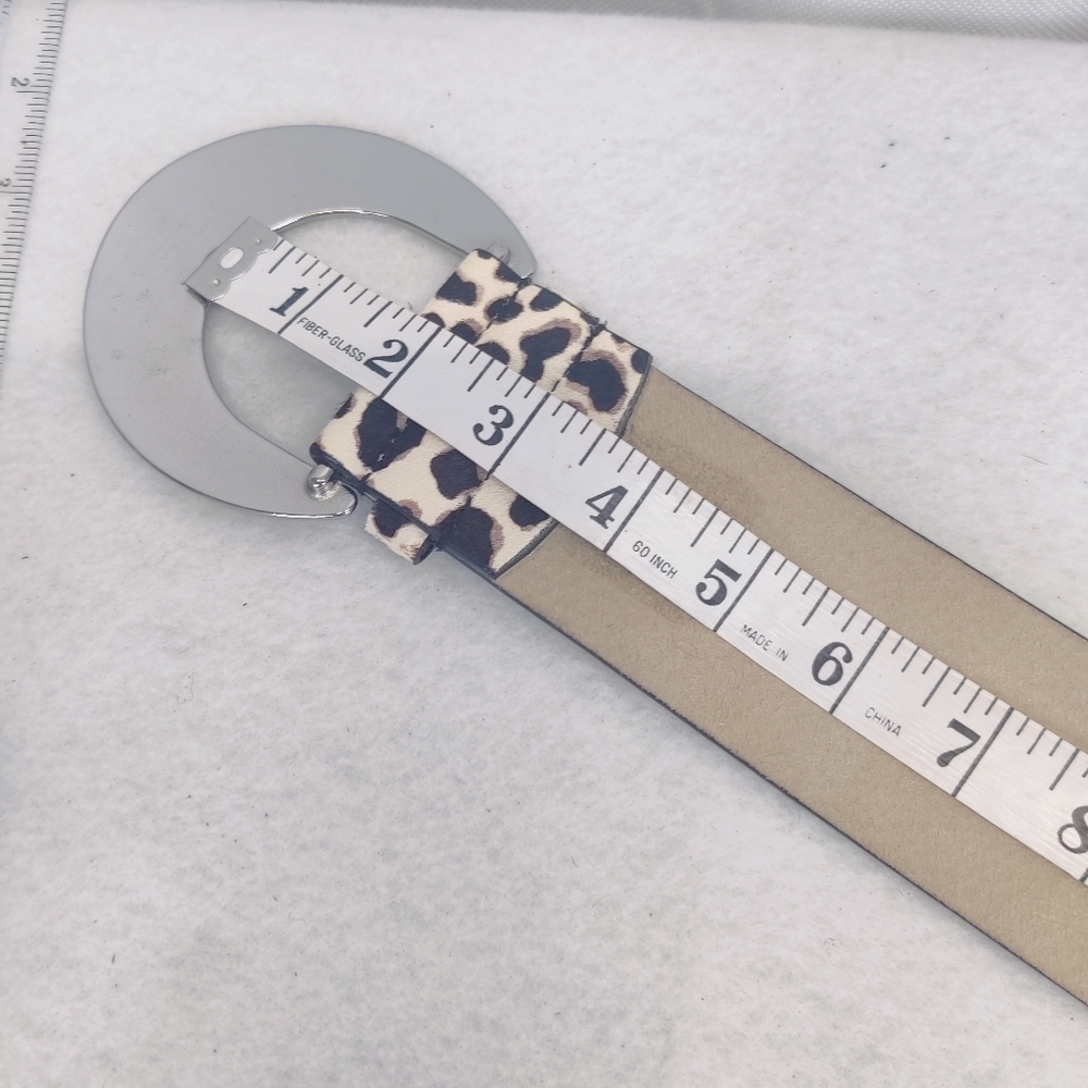 WHBM Animal Print Belt Calf Hair Size S Accent Statement White House Blck Market - Picture 7 of 11